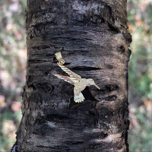 14k gold Hummingbird charm